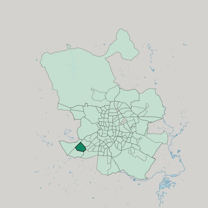 Map showing Las Águilas — In Madrid