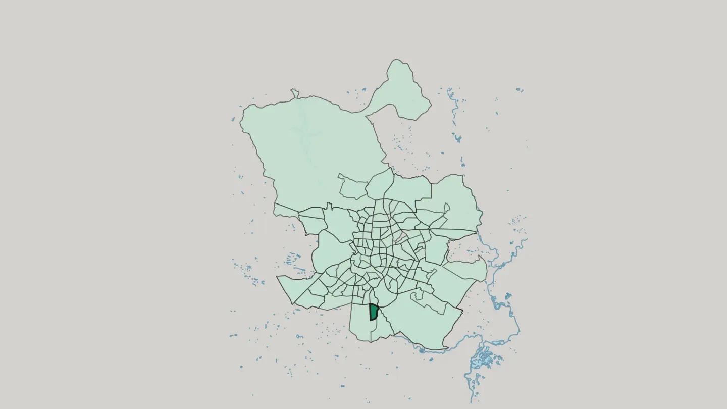 Map of Los Rosales in Madrid