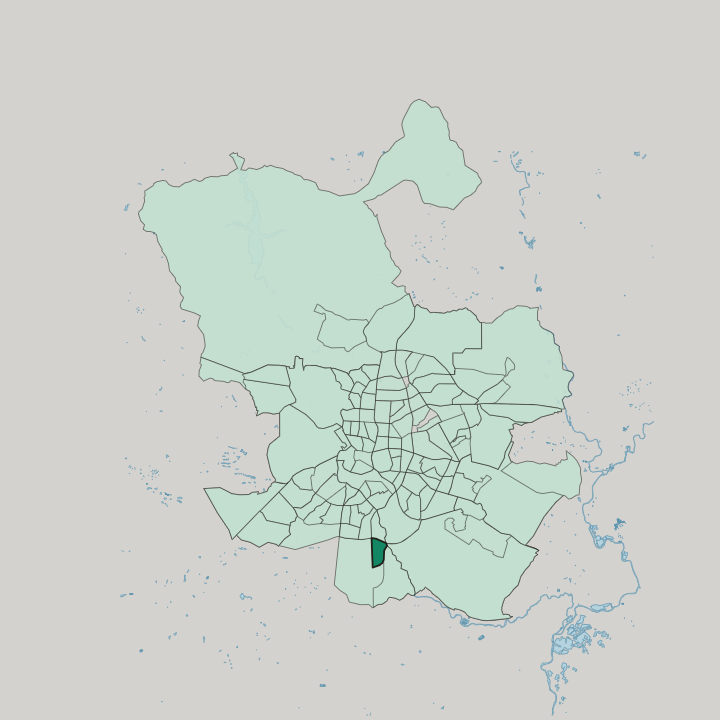 Map showing Los Rosales — In Madrid