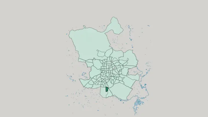 Map of Los Rosales in Madrid