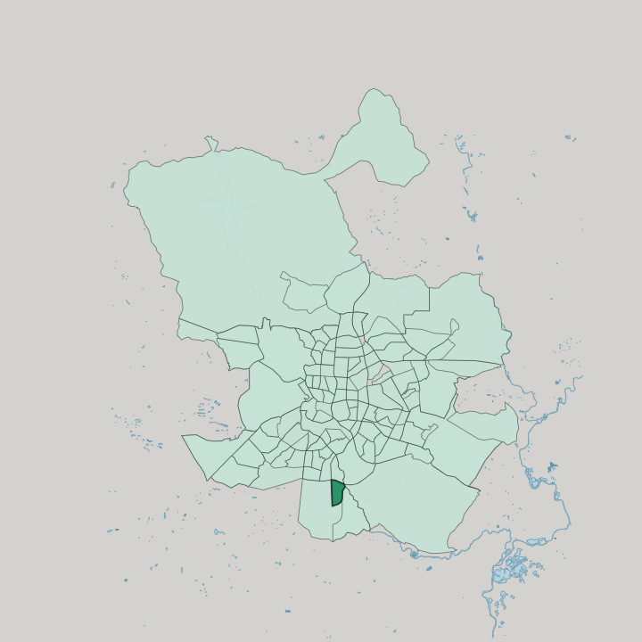 Map showing Los Rosales — In Madrid