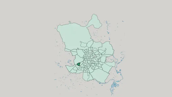 Map of Lucero in Madrid