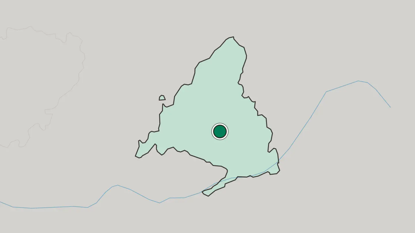 Map of Madrid in Spain