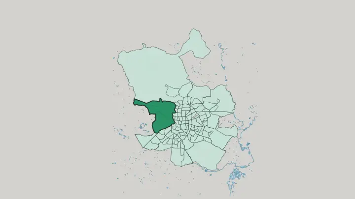 Map of Moncloa-Aravaca in Madrid