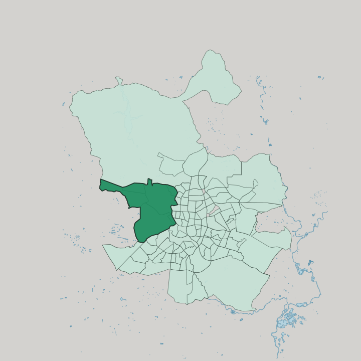 Map showing Moncloa-Aravaca — In Madrid