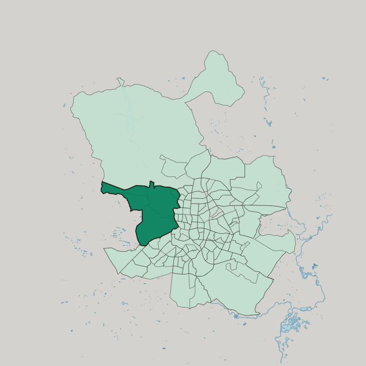 Map showing Moncloa-Aravaca — In Madrid