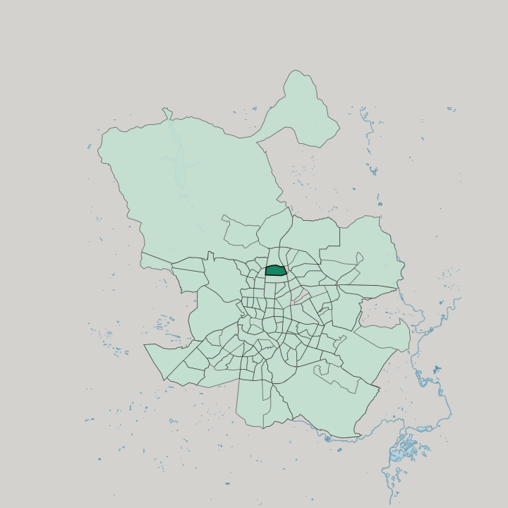 Map showing Nueva España — In Madrid