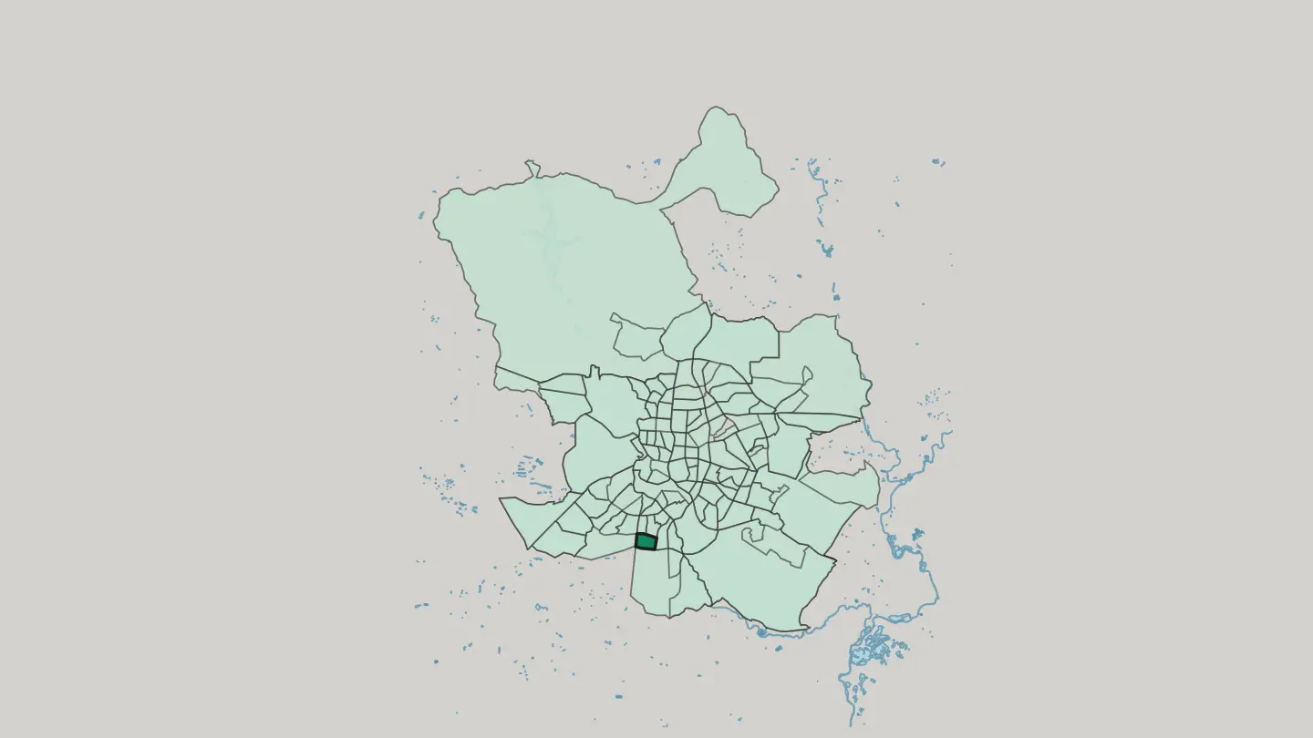 Map of Orcasitas in Madrid