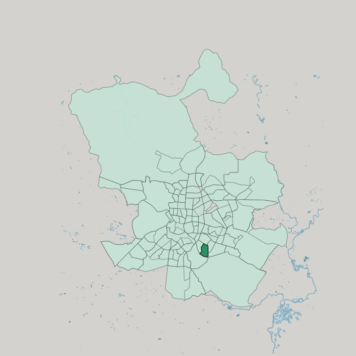 Map showing Palomeras Bajas — In Madrid