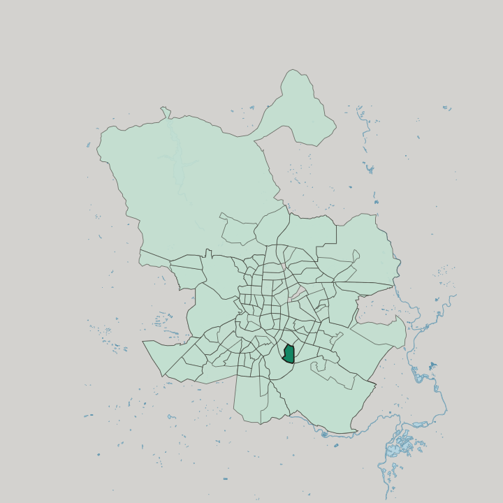 Map showing Palomeras Bajas — In Madrid