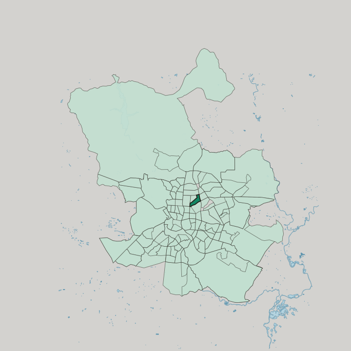 Map showing Prosperidad — In Madrid