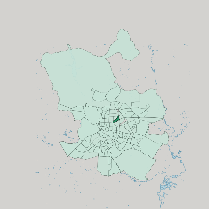 Map showing Prosperidad — In Madrid