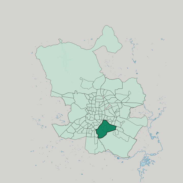 Map showing Puente de Vallecas — In Madrid
