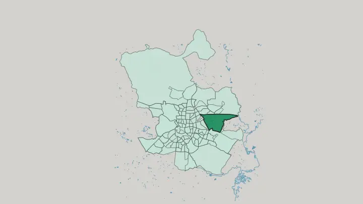 Map of San Blas-Canillejas in Madrid
