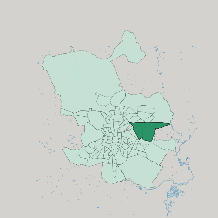 Map showing San Blas-Canillejas — In Madrid