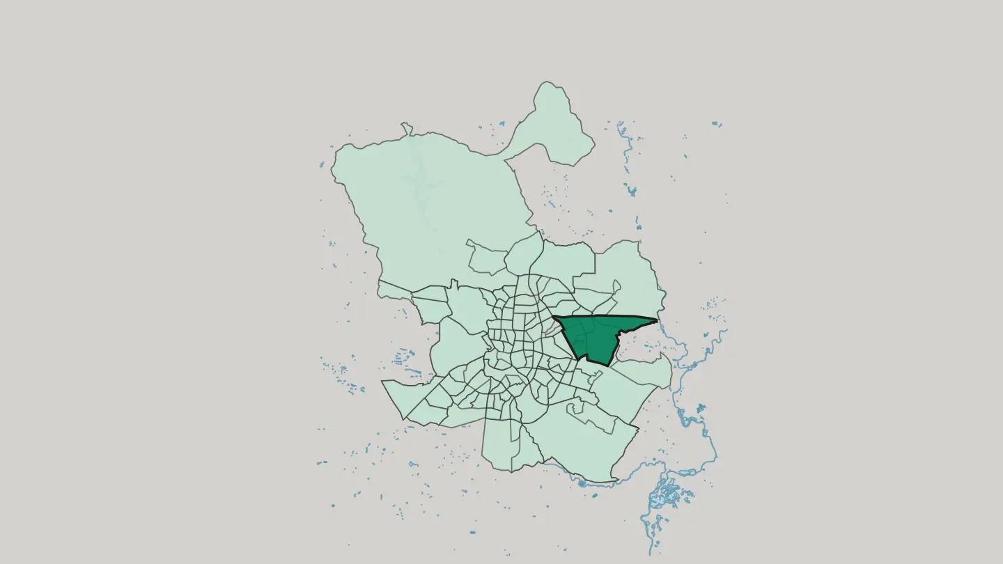 Map of San Blas-Canillejas in Madrid