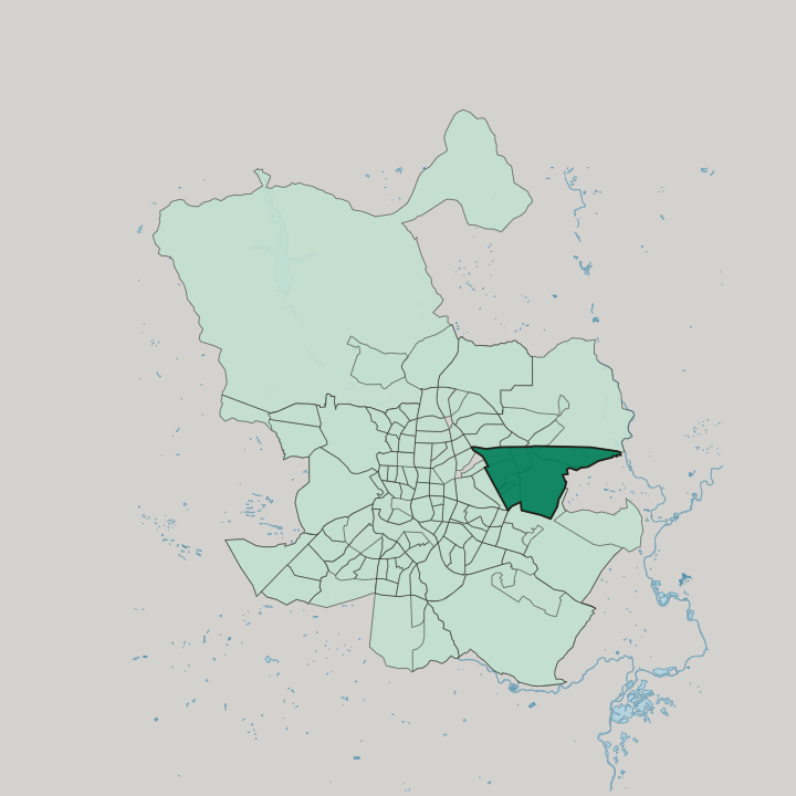 Map showing San Blas-Canillejas — In Madrid