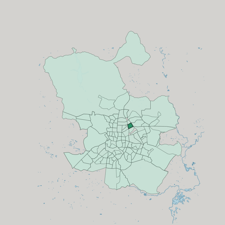 Map showing San Juan Bautista — In Madrid