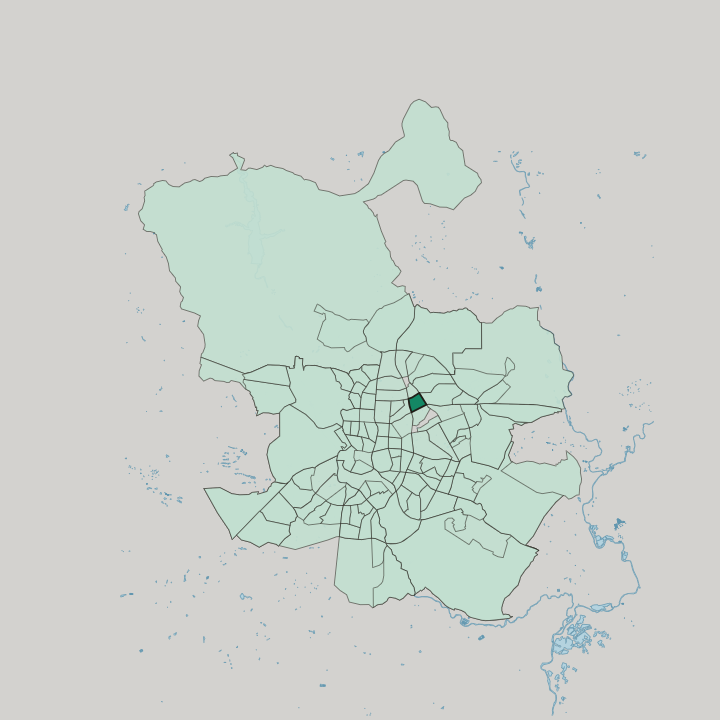 Map showing San Juan Bautista — In Madrid