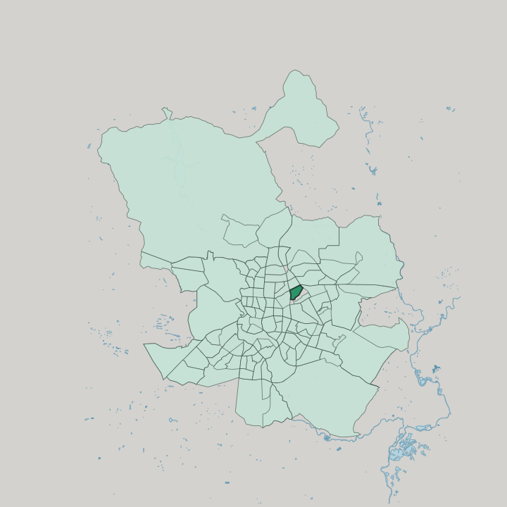 Map showing San Pascual — In Madrid