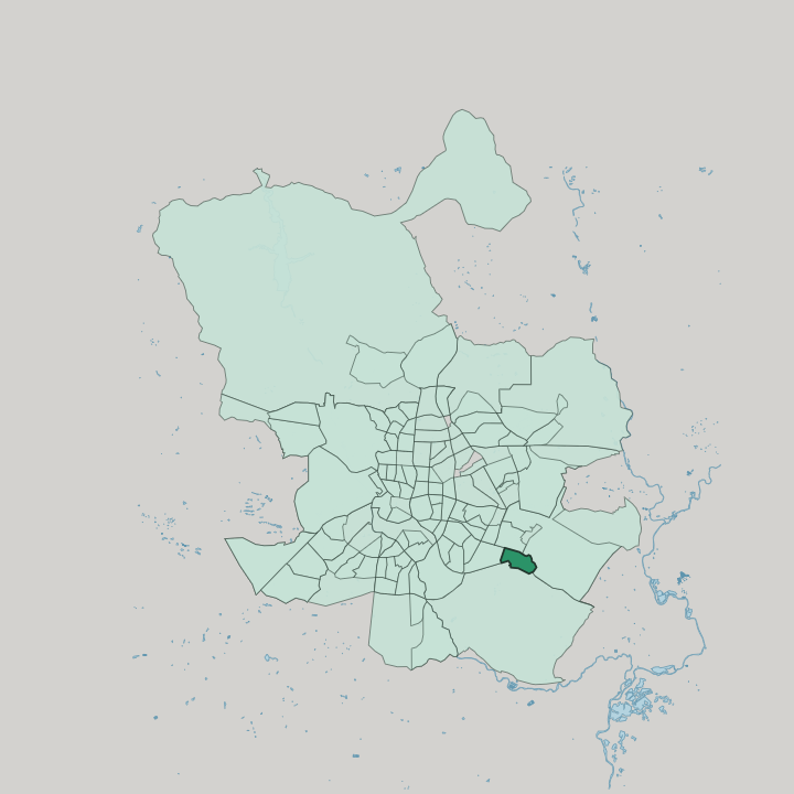 Map showing Santa Eugenia — In Madrid