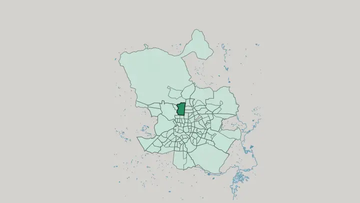 Map of Tetuán de las Victorias in Madrid