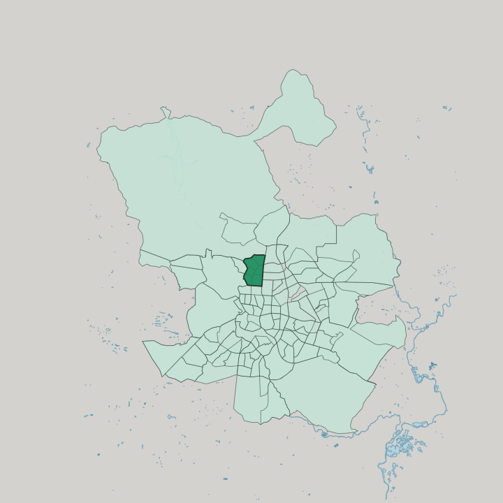 Map showing Tetuán de las Victorias — In Madrid