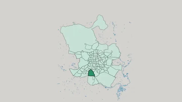 Map of Usera in Madrid