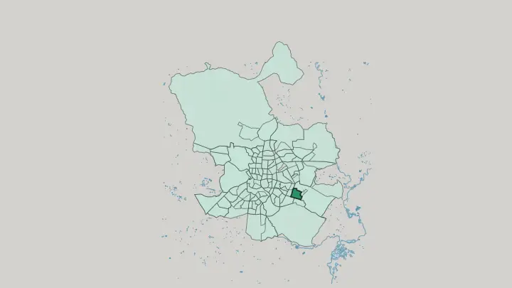 Map of Valdebernardo in Madrid