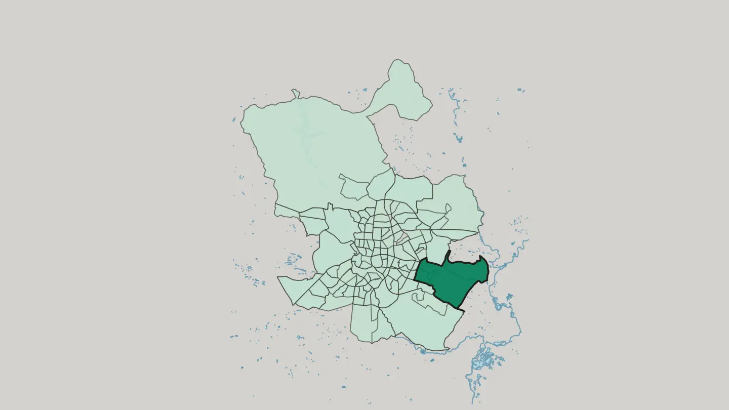 Map of Vicálvaro in Madrid