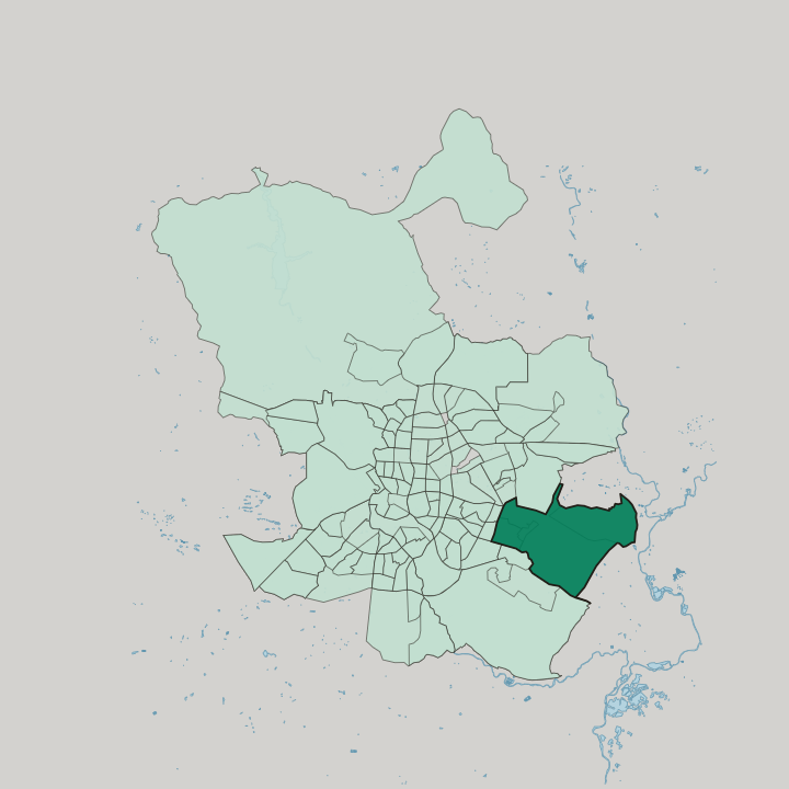Map showing Vicálvaro — In Madrid