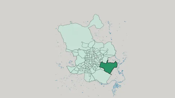 Map of Vicálvaro in Madrid