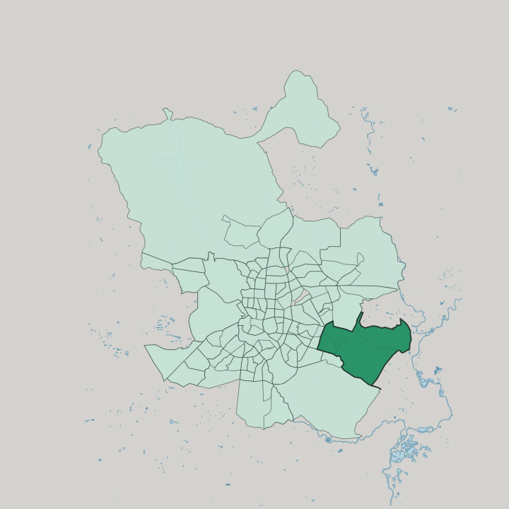 Map showing Vicálvaro — In Madrid