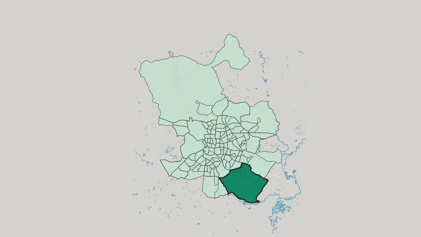 Map of Villa de Vallecas in Madrid
