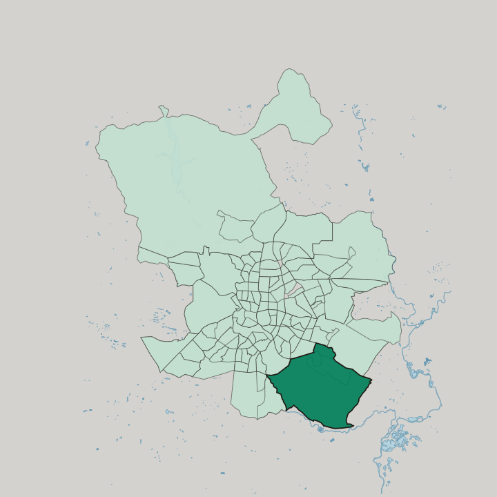 Map showing Villa de Vallecas — In Madrid