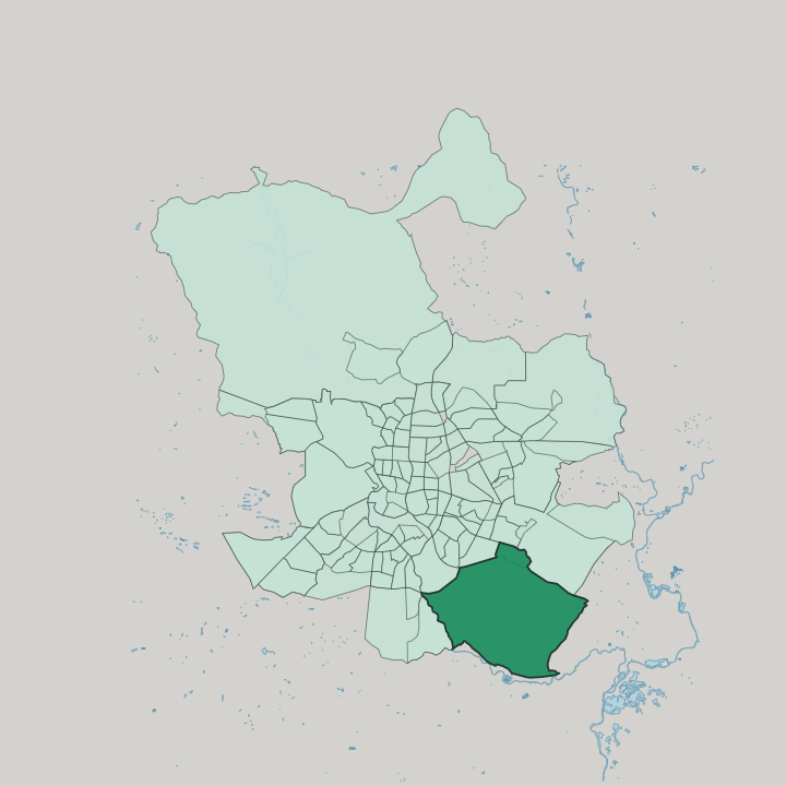 Map showing Villa de Vallecas — In Madrid