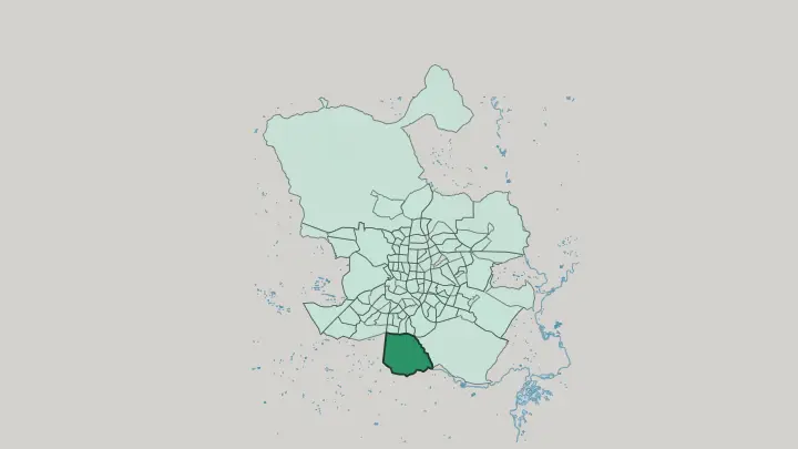 Map of Villaverde in Madrid