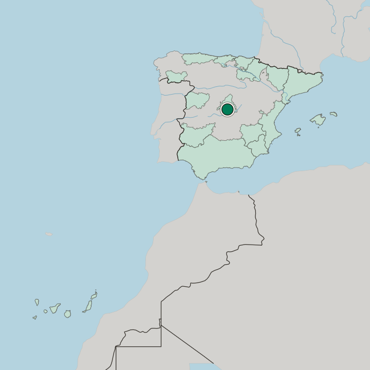 Map showing Parla — In Spain