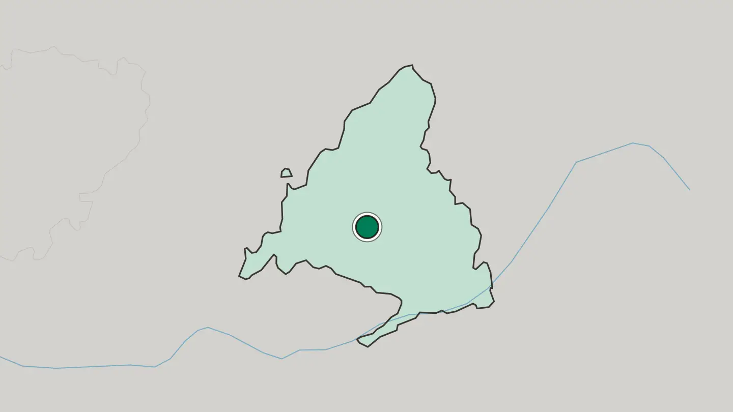 Map of Pozuelo de Alarcón in Spain