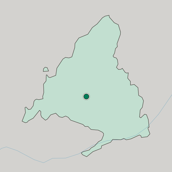 Map showing Pozuelo de Alarcón — In Comunidad de Madrid