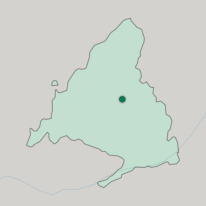 Map showing San Sebastián de los Reyes — In Comunidad de Madrid