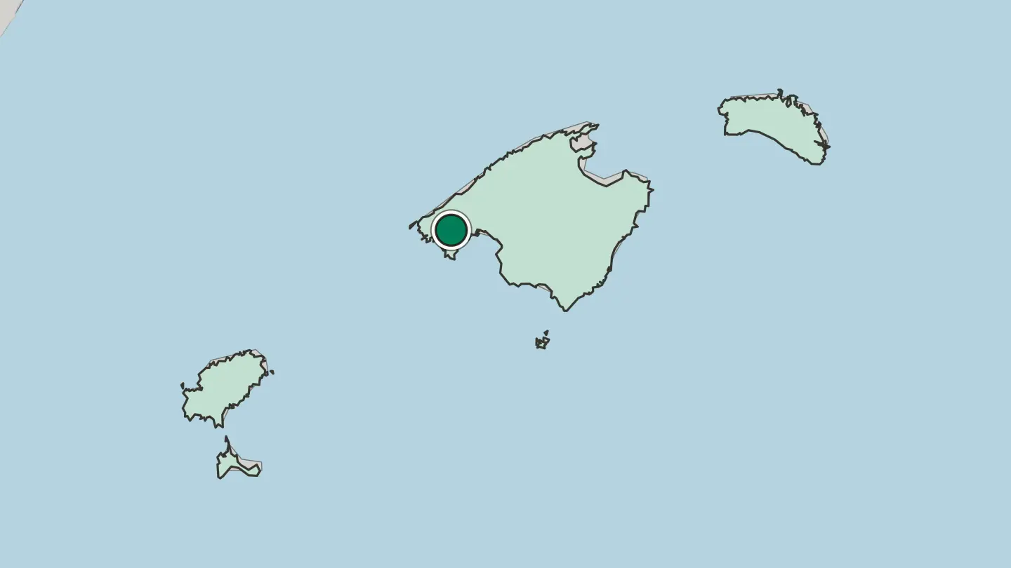 Map of Calvià in Spain