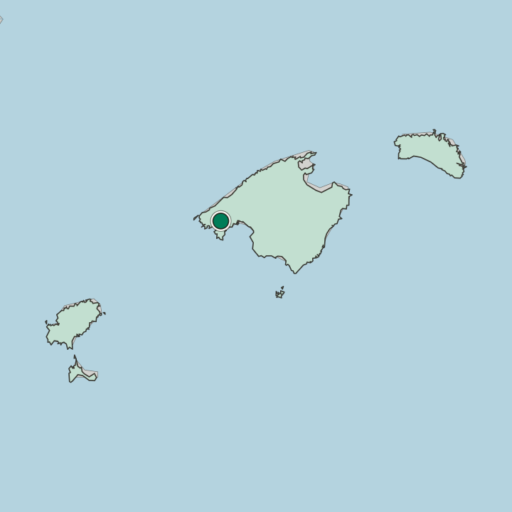 Map showing Calvià — In Comunitat Autònoma de les Illes Balears