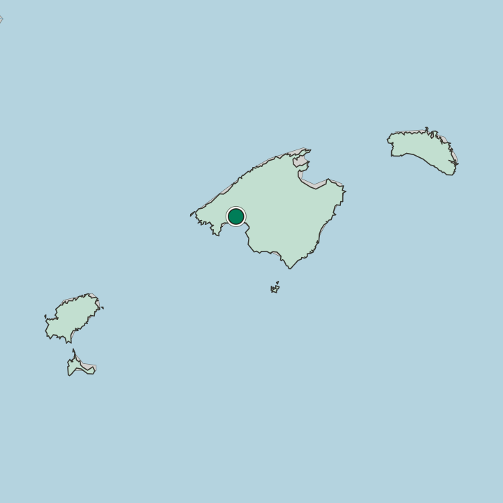 Map showing Palma — In Comunitat Autònoma de les Illes Balears