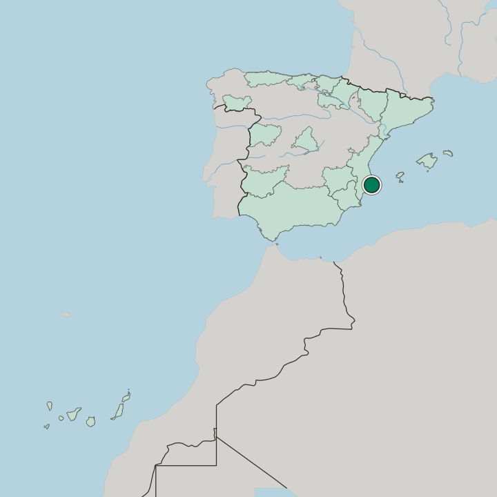 Map showing Benidorm — In Spain