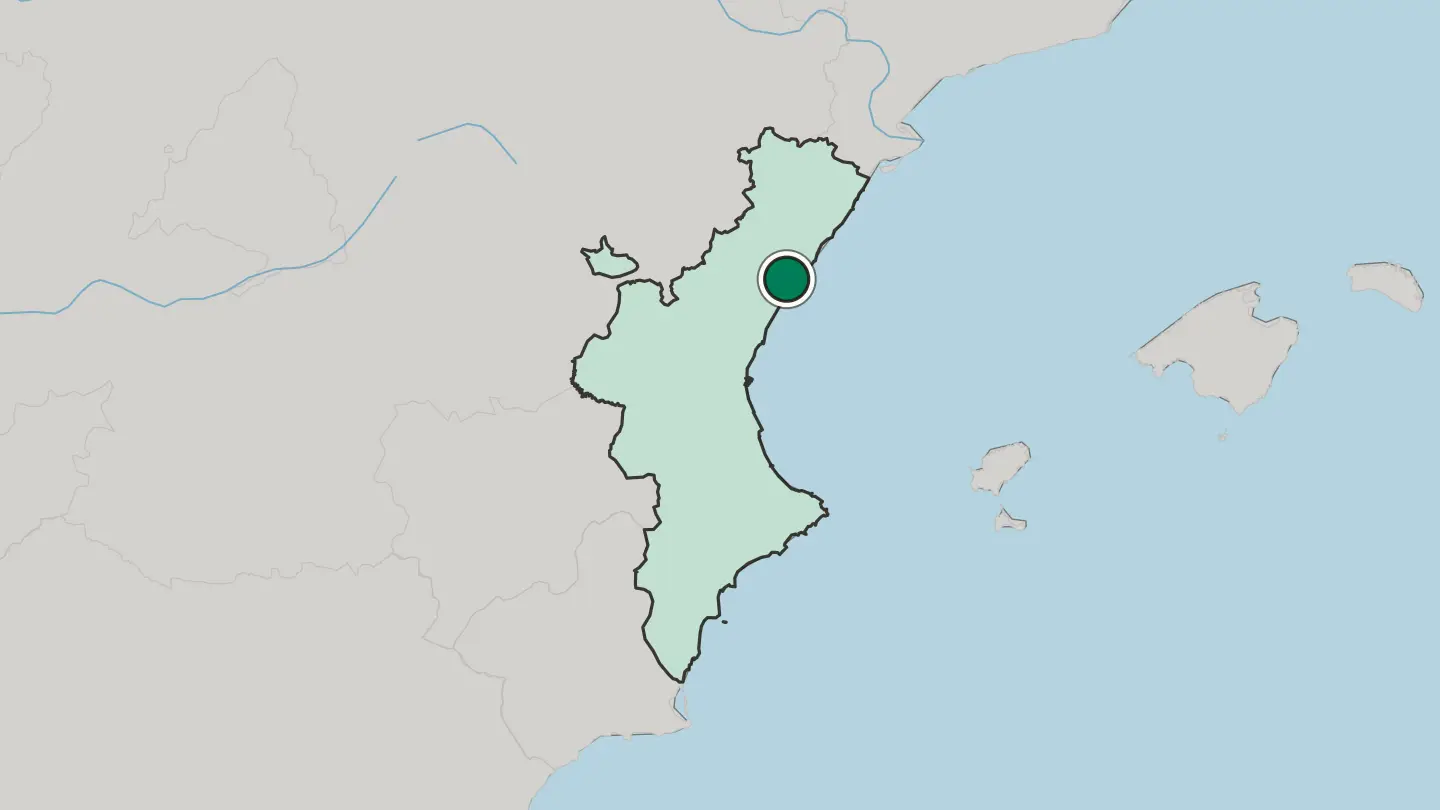 Map of Castelló de la Plana in Spain