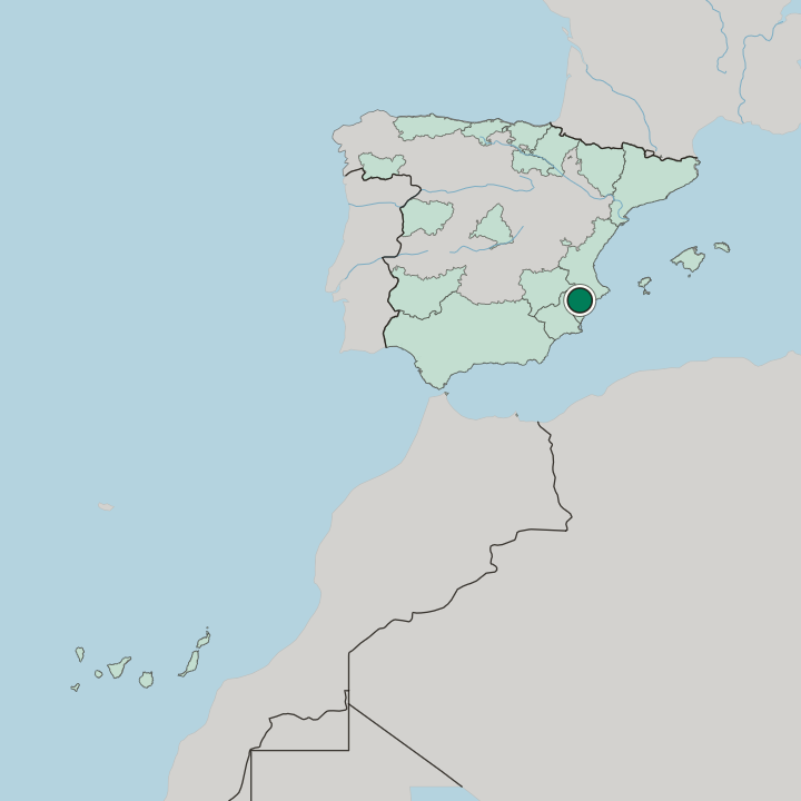 Map showing Elda — In Spain