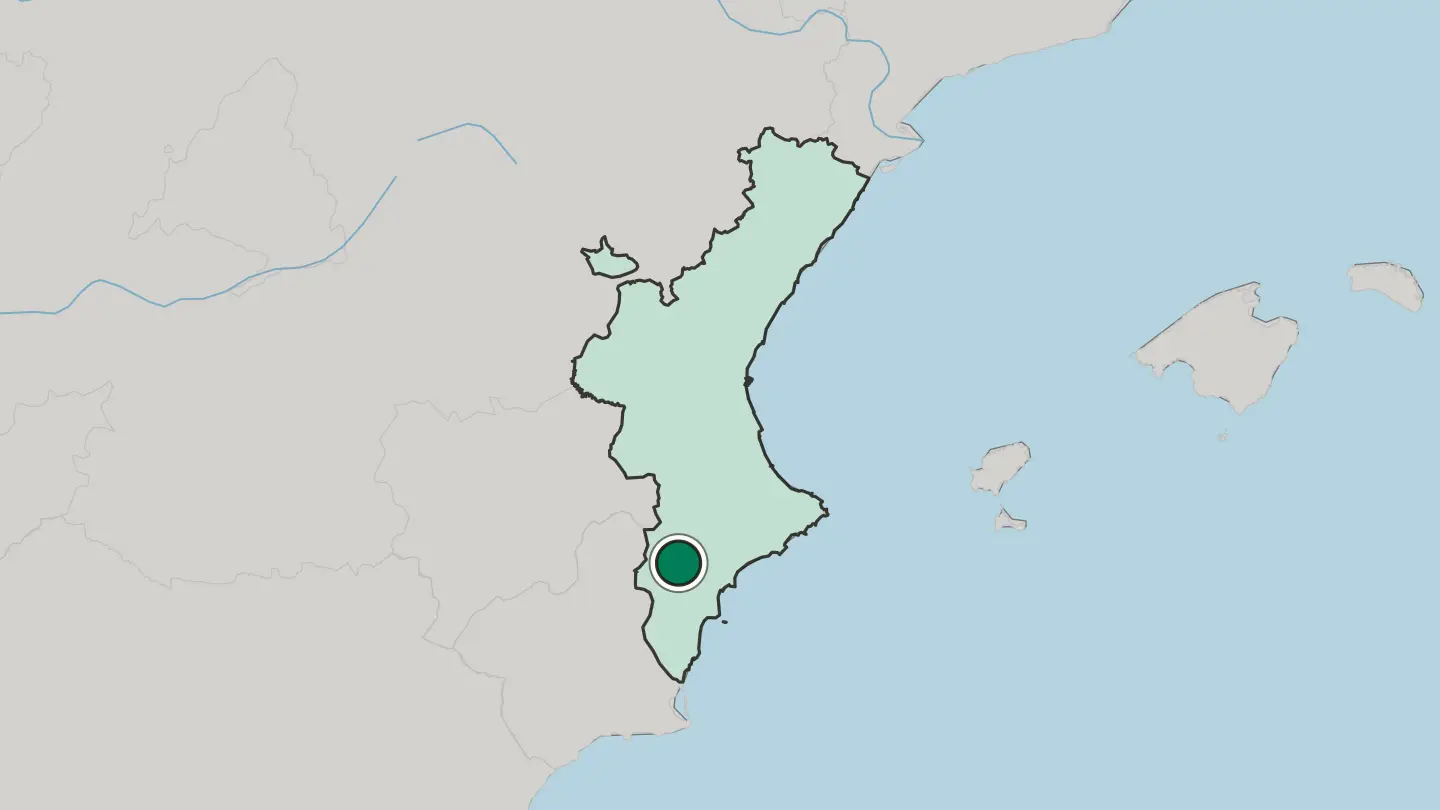 Map of Elda in Spain