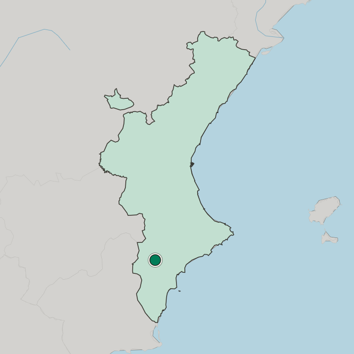 Map showing Elda — In Comunitat Valenciana