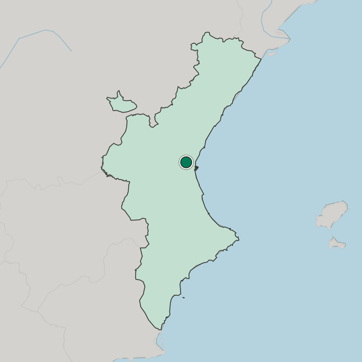 Map showing Paterna — In Comunitat Valenciana